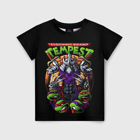 Детская футболка 3D с принтом TEMPEST в городе Новоалтайск, 100% гипоаллергенный полиэфир | прямой крой, круглый вырез горловины, длина до линии бедер, чуть спущенное плечо, ткань немного тянется | 