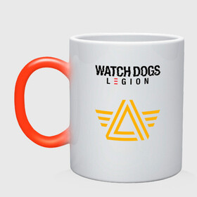 Кружка хамелеон с принтом ЧВК Watch Dogs Legion в городе Новоалтайск, керамика | меняет цвет при нагревании, емкость 330 мл | action | action adventure | game watch dogs | legion | watch dogs | watch dogs legion | ватч догз легион | ватч догс | знак чвк | игра watch dogs | клан | кланы | легион | лого | логотип | логотип watch dogs | лондон | надпись | хакер | час