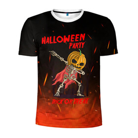 Мужская футболка 3D спортивная с принтом Halloween Party в городе Новоалтайск, 100% полиэстер с улучшенными характеристиками | приталенный силуэт, круглая горловина, широкие плечи, сужается к линии бедра | blood | diablo | haloween | horror | дьявол | зомби | кости | кровь | мозги | мясо | страшилка | ужасы | хеллоуин | хелоуин