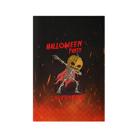 Обложка для паспорта матовая кожа с принтом Halloween Party в городе Новоалтайск, натуральная матовая кожа | размер 19,3 х 13,7 см; прозрачные пластиковые крепления | blood | diablo | haloween | horror | дьявол | зомби | кости | кровь | мозги | мясо | страшилка | ужасы | хеллоуин | хелоуин
