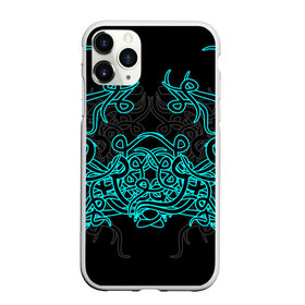 Чехол для iPhone 11 Pro Max матовый Узоры магия: в городе Новоалтайск, Силикон | | игры | орнамент | плетение | растительность | рок | татуировка | узор | фэнтези | черное | этническое
