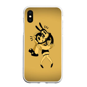Чехол для iPhone XS Max матовый с принтом Bendy And The Ink Machine в городе Новоалтайск, Силикон | Область печати: задняя сторона чехла, без боковых панелей | bendy | bendy and the ink machine | бенди | бени | бенни | бэнди | детская | детям | игра | капли | компьютерная игра | краска | машина | подтеки | ужастик | чернила | чернильная