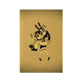 Обложка для паспорта матовая кожа с принтом Bendy And The Ink Machine в городе Новоалтайск, натуральная матовая кожа | размер 19,3 х 13,7 см; прозрачные пластиковые крепления | Тематика изображения на принте: bendy | bendy and the ink machine | бенди | бени | бенни | бэнди | детская | детям | игра | капли | компьютерная игра | краска | машина | подтеки | ужастик | чернила | чернильная