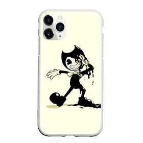 Чехол для iPhone 11 Pro матовый с принтом Bendy And The Ink Machine в городе Новоалтайск, Силикон |  | bendy | bendy and the ink machine | бенди | бени | бенни | бэнди | детская | детям | игра | капли | компьютерная игра | краска | машина | подтеки | ужастик | чернила | чернильная