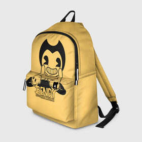 Рюкзак 3D с принтом Bendy And The Ink Machine в городе Новоалтайск, 100% полиэстер | лямки с регулируемой длиной, сверху петелька, чтобы рюкзак можно было повесить на вешалку. Основное отделение закрывается на молнию, как и внешний карман. Внутри два дополнительных кармана, один из которых закрывается на молнию. По бокам два дополнительных кармашка | bendy | bendy and the ink machine | бенди | бени | бенни | бэнди | детская | детям | игра | капли | компьютерная игра | краска | машина | подтеки | ужастик | чернила | чернильная