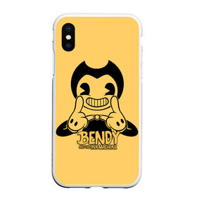 Чехол для iPhone XS Max матовый с принтом Bendy And The Ink Machine в городе Новоалтайск, Силикон | Область печати: задняя сторона чехла, без боковых панелей | bendy | bendy and the ink machine | бенди | бени | бенни | бэнди | детская | детям | игра | капли | компьютерная игра | краска | машина | подтеки | ужастик | чернила | чернильная
