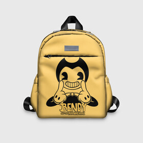 Детский рюкзак 3D с принтом Bendy And The Ink Machine в городе Новоалтайск, 100% полиэстер | лямки с регулируемой длиной, сверху петелька, чтобы рюкзак можно было повесить на вешалку. Основное отделение закрывается на молнию, как и внешний карман. Внутри дополнительный карман. По бокам два дополнительных кармашка | bendy | bendy and the ink machine | бенди | бени | бенни | бэнди | детская | детям | игра | капли | компьютерная игра | краска | машина | подтеки | ужастик | чернила | чернильная