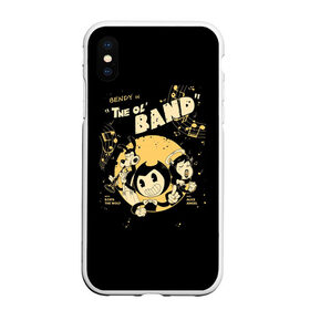 Чехол для iPhone XS Max матовый с принтом Bendy And The Ink Machine в городе Новоалтайск, Силикон | Область печати: задняя сторона чехла, без боковых панелей | bendy | bendy and the ink machine | бенди | бени | бенни | бэнди | детская | детям | игра | капли | компьютерная игра | краска | машина | подтеки | ужастик | чернила | чернильная