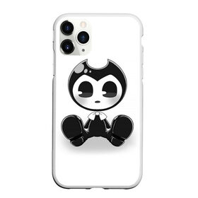 Чехол для iPhone 11 Pro матовый с принтом Bendy And The Ink Machine в городе Новоалтайск, Силикон |  | bendy | bendy and the ink machine | бенди | бени | бенни | бэнди | детская | детям | игра | капли | компьютерная игра | краска | машина | подтеки | ужастик | чернила | чернильная