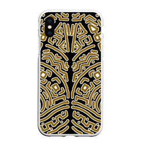 Чехол для iPhone XS Max матовый с принтом этническое индейское в городе Новоалтайск, Силикон | Область печати: задняя сторона чехла, без боковых панелей | Тематика изображения на принте: аборигены | игры | индеец | музыка | орнамент | плетение | растительность | татуировка | узор | фэнтези | черное | этническое