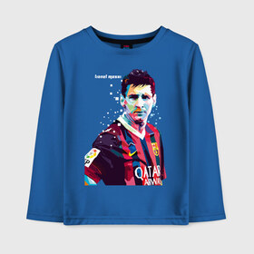 Детский лонгслив хлопок с принтом Barcelona FC в городе Новоалтайск, 100% хлопок | круглый вырез горловины, полуприлегающий силуэт, длина до линии бедер | barca | barcelona | club | fc | leo messi | soccer | spanish | барса | барселона | испанский | клуб | лео месси | фк | футбол | футбольный