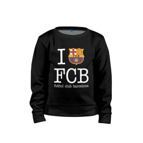 Детский свитшот хлопок с принтом Barcelona FC в городе Новоалтайск, 100% хлопок | круглый вырез горловины, эластичные манжеты, пояс и воротник | barca | barcelona | club | fc | leo messi | soccer | spanish | барса | барселона | испанский | клуб | лео месси | фк | футбол | футбольный