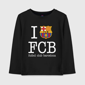 Детский лонгслив хлопок с принтом Barcelona FC в городе Новоалтайск, 100% хлопок | круглый вырез горловины, полуприлегающий силуэт, длина до линии бедер | barca | barcelona | club | fc | leo messi | soccer | spanish | барса | барселона | испанский | клуб | лео месси | фк | футбол | футбольный