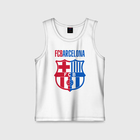 Детская майка хлопок с принтом Barcelona FC в городе Новоалтайск,  |  | barca | barcelona | club | fc | leo messi | soccer | spanish | барса | барселона | испанский | клуб | лео месси | фк | футбол | футбольный
