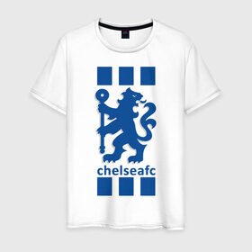Мужская футболка хлопок с принтом Chelsea FC в городе Новоалтайск, 100% хлопок | прямой крой, круглый вырез горловины, длина до линии бедер, слегка спущенное плечо. | blue | chelsea | club | english | fc | football | london | retirees | soccer | английский | клуб | лондон | пенсионеры | синие | фк | футбол | футбольный | челси
