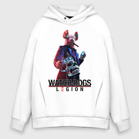 Мужское худи Oversize хлопок с принтом Watch Dogs Legion в городе Новоалтайск, френч-терри — 70% хлопок, 30% полиэстер. Мягкий теплый начес внутри —100% хлопок | боковые карманы, эластичные манжеты и нижняя кромка, капюшон на магнитной кнопке | action | action adventure | game watch dogs | legion | skull | watch dogs | watch dogs legion | ватч догз легион | ватч догс | заставка watch dogs | игра watch dogs | легион | лого | логотип | логотип watch dogs | лондон | маска свиньи | на