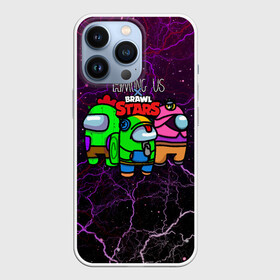 Чехол для iPhone 13 Pro с принтом Among Us x Brawl Stars в городе Новоалтайск,  |  | Тематика изображения на принте: among us | among us space | among us игра | amongus | brawl | brawl stars | brawl stars x among us | game | impostors | leon | бравл | бравл старс | игра | космонавт | леон | одни из нас | спайк | среди нас | тара | эмонг ас