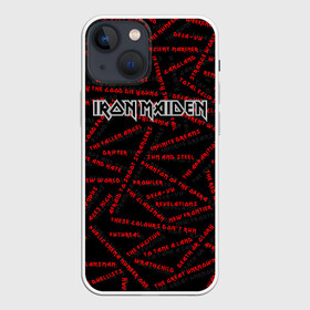 Чехол для iPhone 13 mini с принтом IRON MAIDEN SONGS (Z) в городе Новоалтайск,  |  | dave | iron maiden | murray | music | percy harris | rock | адриан смит | айрон мэйден | брюс дикинсон | дэйв мюррей | железная дева | музик | нико макбрэйн | рок | стив харрис | ужасы | хеви метал | яник герс