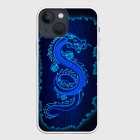 Чехол для iPhone 13 mini с принтом NEON DRAGON в городе Новоалтайск,  |  | дракон | китайский дракон | неон | неоновый дракон