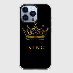 Чехол для iPhone 13 Pro с принтом KING в городе Новоалтайск,  |  | Тематика изображения на принте: золотая надпись | надпись король