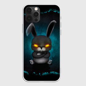 Чехол для iPhone 12 Pro Max с принтом NEON HARE в городе Новоалтайск, Силикон |  | Тематика изображения на принте: животное | заяц | злое | злые глаза | кролик | неон | плюшевое