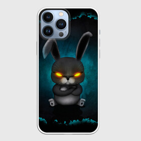 Чехол для iPhone 13 Pro Max с принтом NEON HARE в городе Новоалтайск,  |  | животное | заяц | злое | злые глаза | кролик | неон | плюшевое
