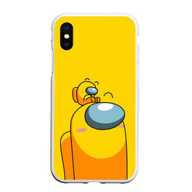 Чехол для iPhone XS Max матовый с принтом AMONG US YELLOW в городе Новоалтайск, Силикон | Область печати: задняя сторона чехла, без боковых панелей | among us | impostor | not me | there is 1 impostor | there is impostor among us | амонг ас | предатель | разноцветные космонавты