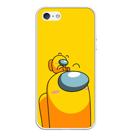 Чехол для iPhone 5/5S матовый с принтом AMONG US YELLOW в городе Новоалтайск, Силикон | Область печати: задняя сторона чехла, без боковых панелей | among us | impostor | not me | there is 1 impostor | there is impostor among us | амонг ас | предатель | разноцветные космонавты