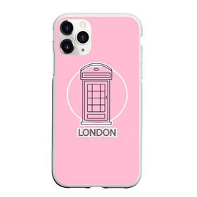 Чехол для iPhone 11 Pro Max матовый с принтом Телефонная будка London в городе Новоалтайск, Силикон |  | box | england | london | phone | telephone | uk | англия europe | великобритания | европа | иконка | красная будка | круг | лондон | надпись | поездка | путешествие | розовый | телефон | телефонная будка