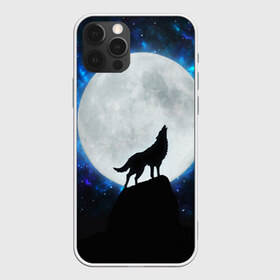 Чехол для iPhone 12 Pro Max с принтом Волк воющий на луну в городе Новоалтайск, Силикон |  | wolf | волк | волки | волчица | животные | одинокий волк