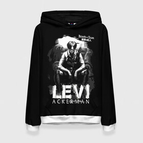 Женская толстовка 3D с принтом LEVI ACKERMAN. LONELINESS в городе Новоалтайск, 100% полиэстер  | двухслойный капюшон со шнурком для регулировки, мягкие манжеты на рукавах и по низу толстовки, спереди карман-кенгуру с мягким внутренним слоем. | anime | attack on titan | аниме | армин арлерт | атак он титан | атака на титанов | атака титанов | великаны | гарнизон | колоссальный | леви | легион разведки | лого | манга | микаса аккерман | разведкорпус