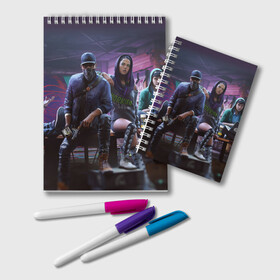 Блокнот с принтом Watch dogs (Z) в городе Новоалтайск, 100% бумага | 48 листов, плотность листов — 60 г/м2, плотность картонной обложки — 250 г/м2. Листы скреплены удобной пружинной спиралью. Цвет линий — светло-серый
 | Тематика изображения на принте: black viceroys | ubisoft montreal | watch dogs | watchdogs | watch_dogs | взлом | делфорд уэйд | дефолт | джей би | джей би маркович | дэмиен брэнкс | клара лилл | куинн | лаки | лис | мститель | пирс | рэймонд кинни | сторожевые п