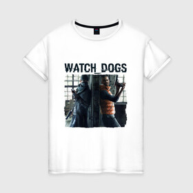 Женская футболка хлопок с принтом Watch dogs (Z) в городе Новоалтайск, 100% хлопок | прямой крой, круглый вырез горловины, длина до линии бедер, слегка спущенное плечо | black viceroys | ubisoft montreal | watch dogs | watchdogs | watch_dogs | взлом | делфорд уэйд | дефолт | джей би | джей би маркович | дэмиен брэнкс | клара лилл | куинн | лаки | лис | мститель | пирс | рэймонд кинни | сторожевые п
