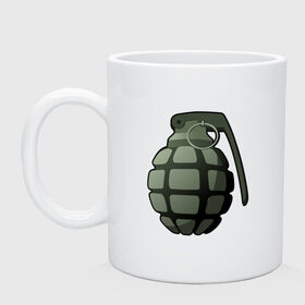 Кружка с принтом Grenade! в городе Новоалтайск, керамика | объем — 330 мл, диаметр — 80 мм. Принт наносится на бока кружки, можно сделать два разных изображения | буум | взрыв | граната | прикол | смех | угар | юмор