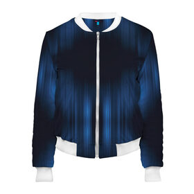 Женский бомбер 3D с принтом НЕОНОВЫЙ ДОЖДЬ в городе Новоалтайск, 100% полиэстер | застегивается на молнию, по бокам два кармана без застежек, мягкие манжеты, по низу бомбера и на воротнике — эластичная резинка | абстракция | дождь | линии | неон
