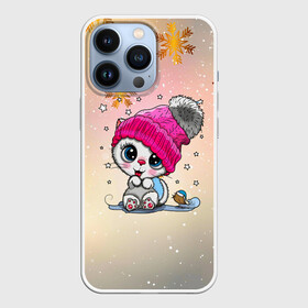 Чехол для iPhone 13 Pro с принтом Новогодний кот в городе Новоалтайск,  |  | Тематика изображения на принте: 2021 | бравл старс | бык | девочке | дочке | единорог | елка | енот | заяц | зверь | кот | котик | кошечка | кошка | лайки | леон | мальчику | мяу | новогодний дизайн | новогодняя | новый год | олень | праздник