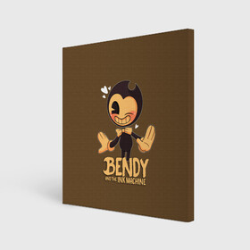 Холст квадратный с принтом Bendy And The Ink Machine в городе Новоалтайск, 100% ПВХ |  | bendy | bendy and the ink machine | бенди | бени | бенни | бэнди | детская | детям | игра | капли | компьютерная игра | краска | машина | подтеки | ужастик | чернила | чернильная