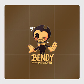 Магнитный плакат 3Х3 с принтом Bendy And The Ink Machine в городе Новоалтайск, Полимерный материал с магнитным слоем | 9 деталей размером 9*9 см | bendy | bendy and the ink machine | бенди | бени | бенни | бэнди | детская | детям | игра | капли | компьютерная игра | краска | машина | подтеки | ужастик | чернила | чернильная