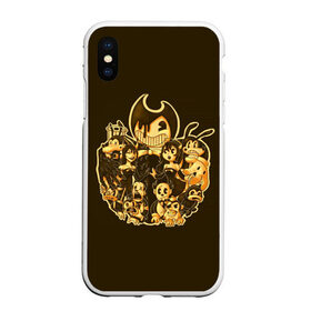 Чехол для iPhone XS Max матовый с принтом Bendy And The Ink Machine в городе Новоалтайск, Силикон | Область печати: задняя сторона чехла, без боковых панелей | bendy | bendy and the ink machine | бенди | бени | бенни | бэнди | детская | детям | игра | капли | компьютерная игра | краска | машина | подтеки | ужастик | чернила | чернильная