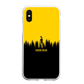 Чехол для iPhone XS Max матовый Siren Head: в городе Новоалтайск, Силикон | Область печати: задняя сторона чехла, без боковых панелей | siren head | игра | лес | монстр | персонаж | сирена | сиреноголовый | чудовище