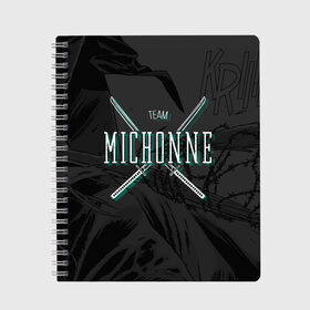 Тетрадь с принтом Ходячие мертвецы в городе Новоалтайск, 100% бумага | 48 листов, плотность листов — 60 г/м2, плотность картонной обложки — 250 г/м2. Листы скреплены сбоку удобной пружинной спиралью. Уголки страниц и обложки скругленные. Цвет линий — светло-серый
 | 