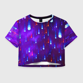 Женская футболка Crop-top 3D с принтом GANG$ в городе Новоалтайск, 100% полиэстер | круглая горловина, длина футболки до линии талии, рукава с отворотами | abstraction | balls | circles | colorful | drops | forms | neon | patterns | texture | абстракция | капли | круги | неон | разноцветный | текстура | узоры | формы | шары