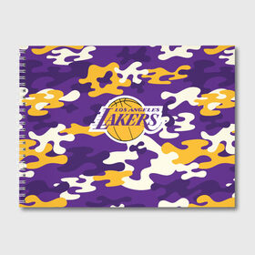 Альбом для рисования с принтом LAKERS в городе Новоалтайск, 100% бумага
 | матовая бумага, плотность 200 мг. | Тематика изображения на принте: 24 lakers | kobe bryant | lakers | los angeles lakers | баскетбол. | коби брайант | лос анджелес лейкерс | лосанджелес лейкерс