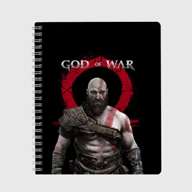 Тетрадь с принтом God of War в городе Новоалтайск, 100% бумага | 48 листов, плотность листов — 60 г/м2, плотность картонной обложки — 250 г/м2. Листы скреплены сбоку удобной пружинной спиралью. Уголки страниц и обложки скругленные. Цвет линий — светло-серый
 | armor | atreus | axe | cory barlog | god of war | kratos | loki | nextgen | playstation 5 | ps5 | santa monica studiogames | атрей | бог войны | броня | игры | кори барлог | кратос | локи | некстген | плейстейшен 5 | пс5 | рагнарек | рыцарь | топор
