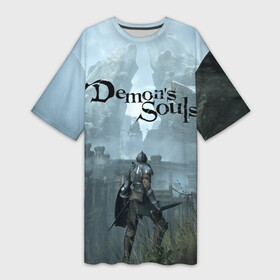 Платье-футболка 3D с принтом Demons Souls в городе Новоалтайск,  |  | armor | dark souls | demons souls | dragon | fire | games | knight | namco bandai | nextgen | playstation 5 | praise the sun | ps5 | броня | восславь солнце | дарк соулс | демон соулс | дракон | игры | некстген | огонь | плейстейшен 5 | пс5 | рыцарь | тем