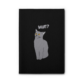 Обложка для автодокументов с принтом What cat в городе Новоалтайск, натуральная кожа |  размер 19,9*13 см; внутри 4 больших “конверта” для документов и один маленький отдел — туда идеально встанут права | cat | kitten | kitty | what кот | британская кошка | британский кот | в смысле | взгляд | вопрос | вопросительный знак | глаза кота | животные | кот мем | котенок | котик | котята | кошак | кошка | мемы