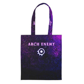 Сумка 3D повседневная с принтом Arch Enemy. Neon logo в городе Новоалтайск, 100% полиэстер | Плотность: 200 г/м2; Размер: 34×35 см; Высота лямок: 30 см | archenemy | band | bodom | deathmetal | electroguitars | guitars | hard rock | legends | metal | metalhead | progressive | rock | rock legends | rockon | shred | trash | гитары | метал | металхед | рок | рок легенды | рокконцерт | тяжеляк | хардрок