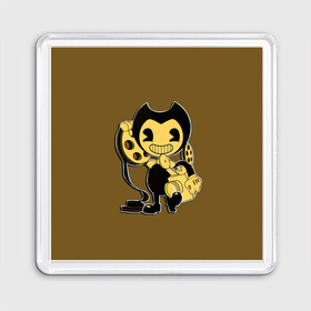 Магнит 55*55 с принтом Bendy And The Ink Machine в городе Новоалтайск, Пластик | Размер: 65*65 мм; Размер печати: 55*55 мм | Тематика изображения на принте: bendy | bendy and the ink machine | бенди | бени | бенни | бэнди | детская | детям | игра | капли | компьютерная игра | краска | машина | подтеки | ужастик | чернила | чернильная