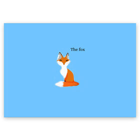 Поздравительная открытка с принтом The fox в городе Новоалтайск, 100% бумага | плотность бумаги 280 г/м2, матовая, на обратной стороне линовка и место для марки
 | fox | the fox | лиса