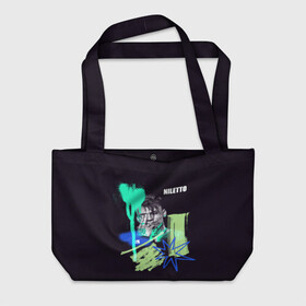 Пляжная сумка 3D с принтом Niletto в городе Новоалтайск, 100% полиэстер | застегивается на металлическую кнопку; внутренний карман застегивается на молнию. Стенки укреплены специальным мягким материалом, чтобы защитить содержимое от несильных ударов
 | niletto | краш | любимка niletto | нилето